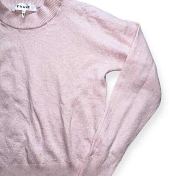 FRAME 100% merino wool long sleeve crew neck knit lightweight sweater top sz XS - Picture 6 of 7